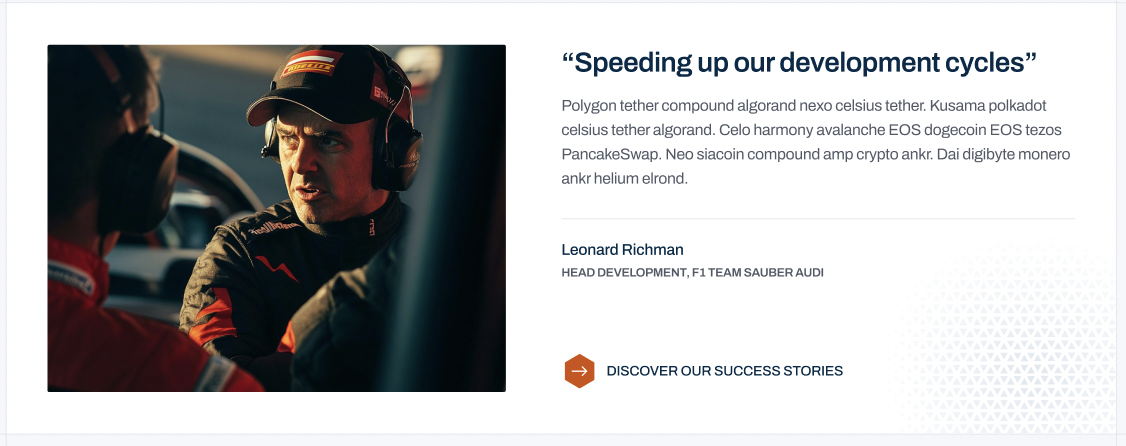 Success story section large variant